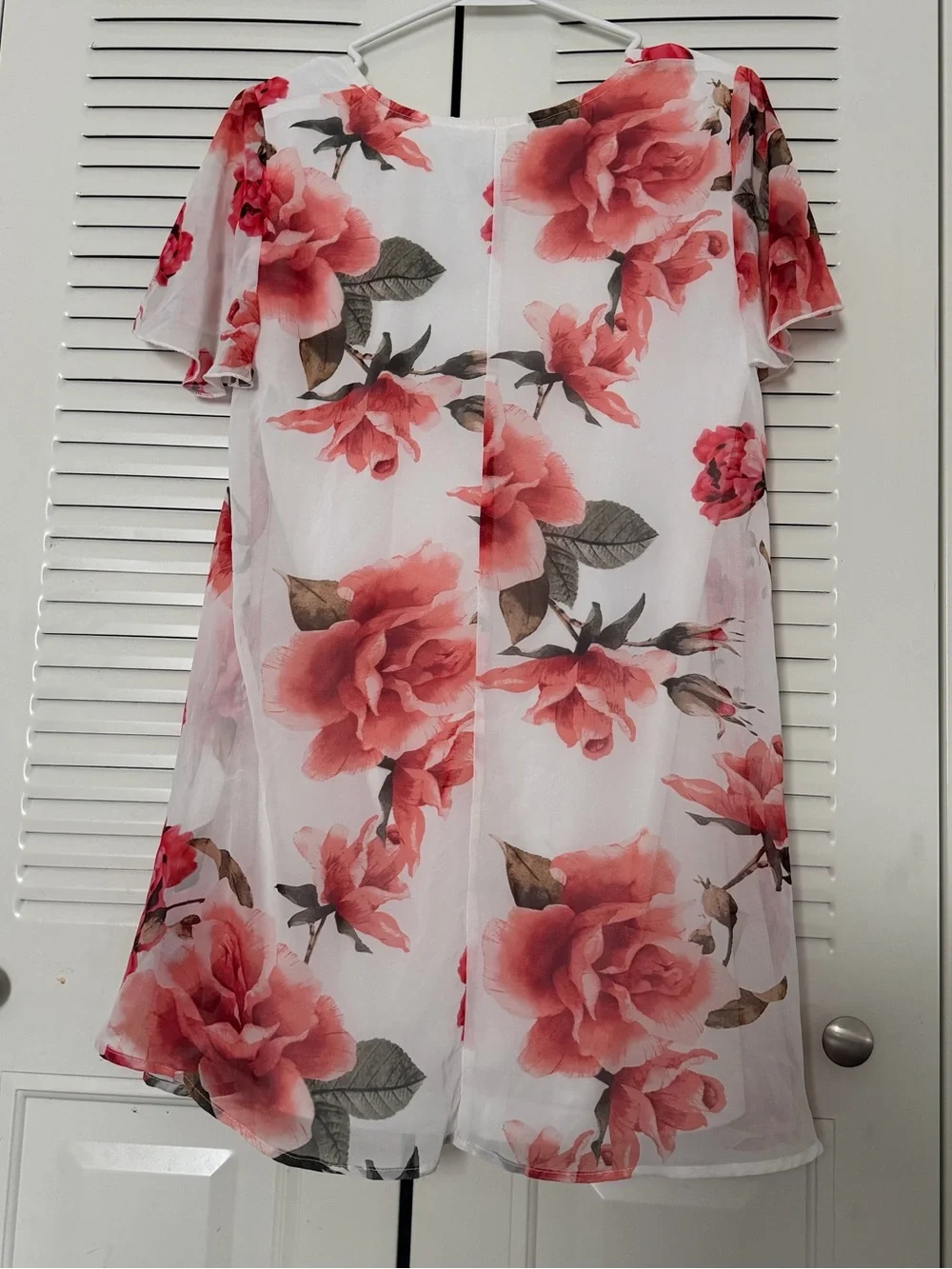 Show Me Your MuMu Kylie Dress with Coral Floral Print White Size S